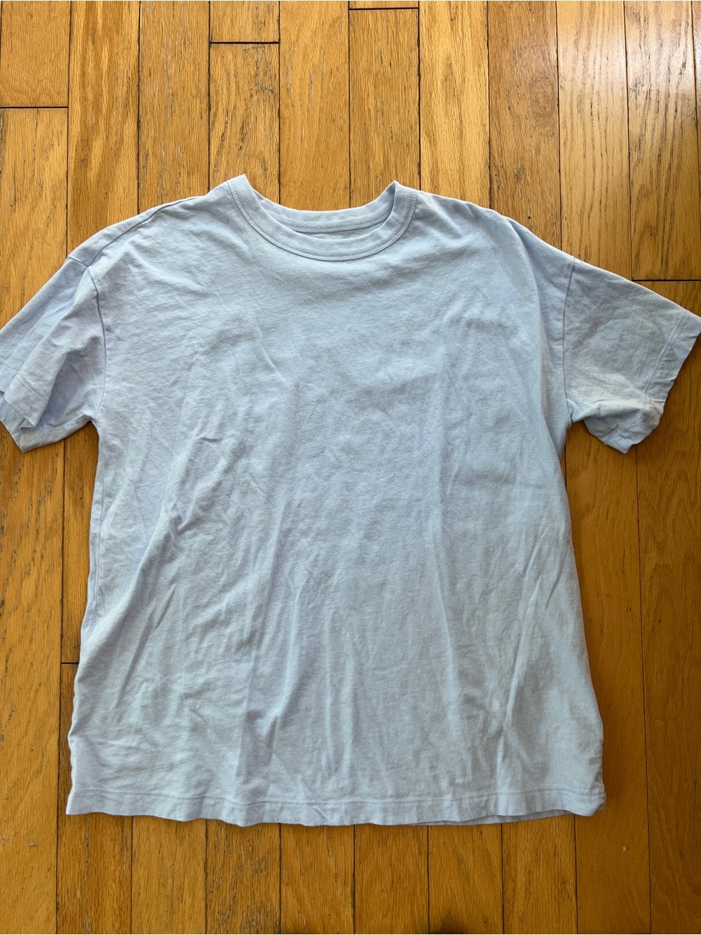 Classic Women’s Oversized Light Blue Crewneck T-Shirt